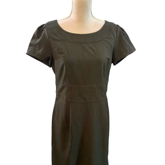 Adrienne Vittadini Gray round Collared Dress - Picture 2 of 6